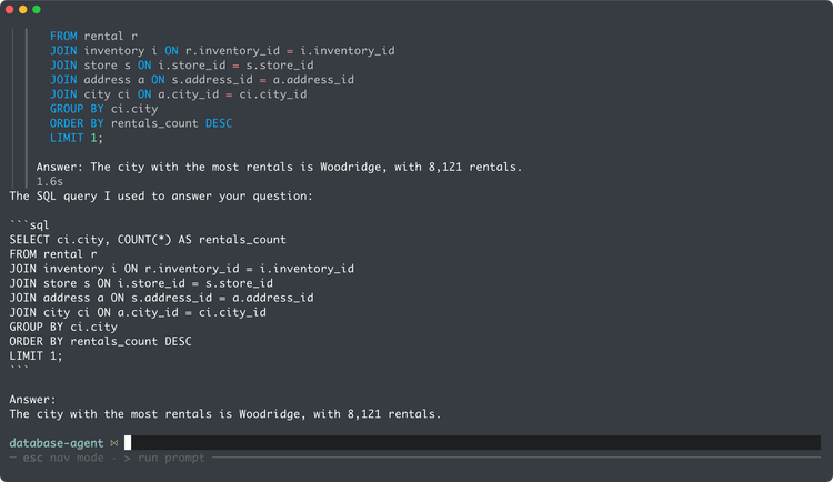 Using AI Agents with your databases